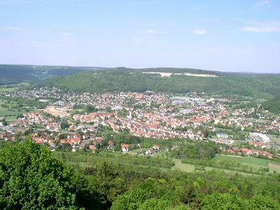 Ebermannstadt aus der Vogelperspektive